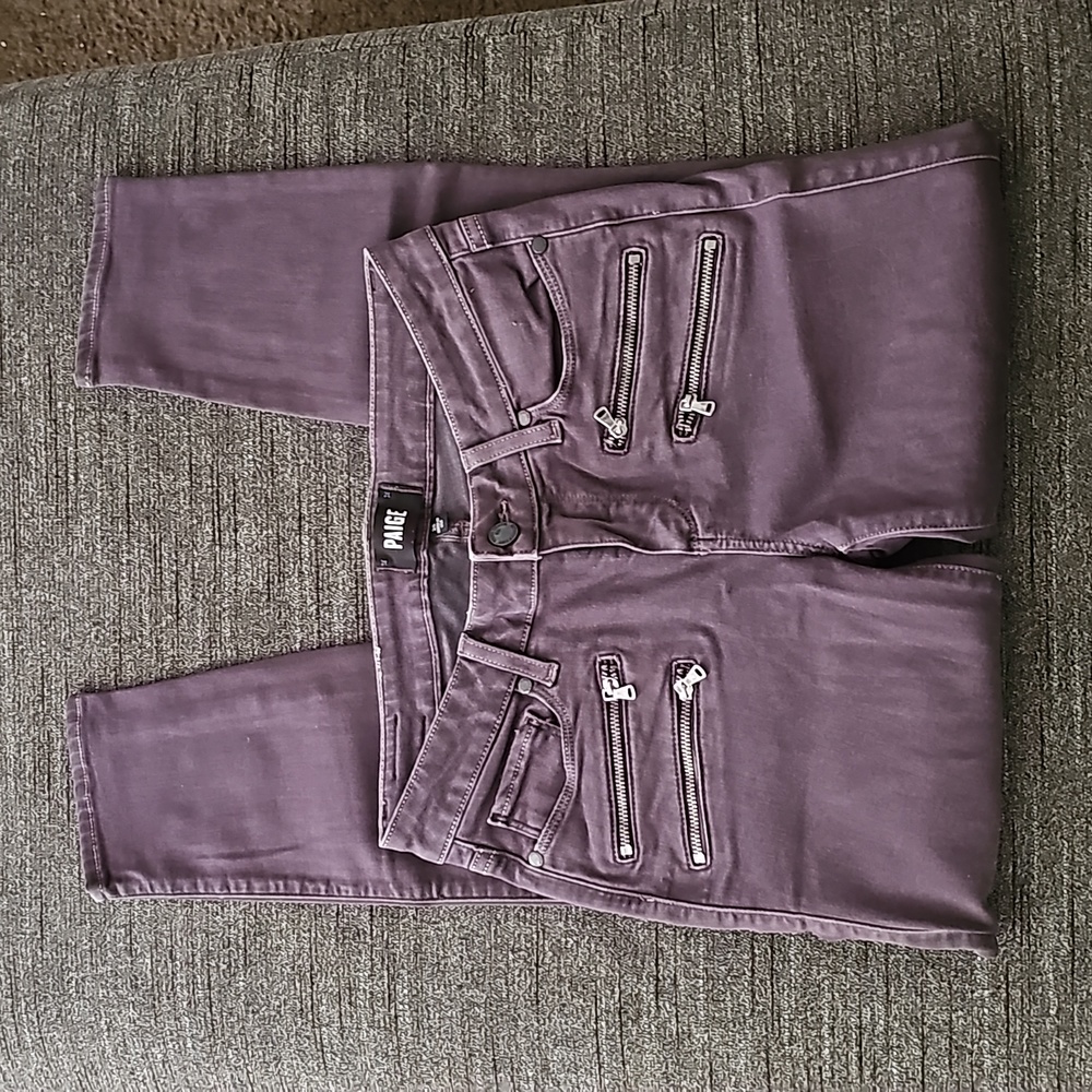 Paige Plum Skinny Jeans, Size 28